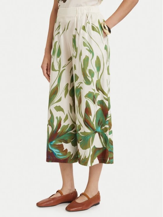 Obrázek produktu ACCESS FASHION Kalhoty culottes 63-5070-0250 Krémová Wide Leg