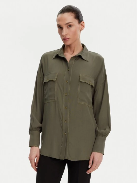 Obrázek produktu ACCESS FASHION Košile 53-7006-394 Zelená Relaxed Fit
