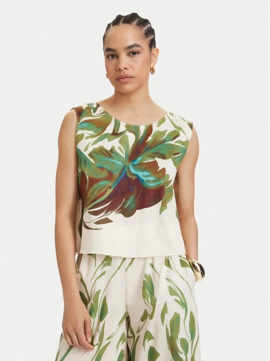 Obrázek produktu ACCESS FASHION Top 63-2078-0250 Krémová Regular Fit