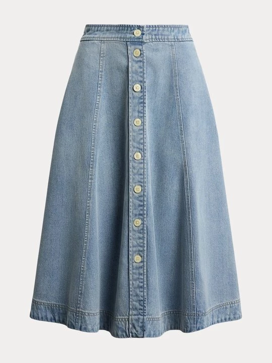 Obrázek produktu Áčková sukně Lauren Ralph Lauren světlemodrý denim