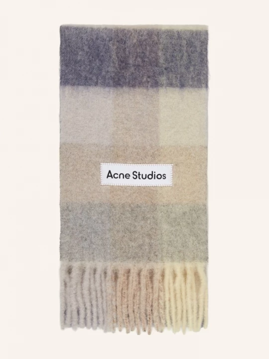 Obrázek produktu Acne Studios Šála S Alpakou béžová / černošedá / světle šedá