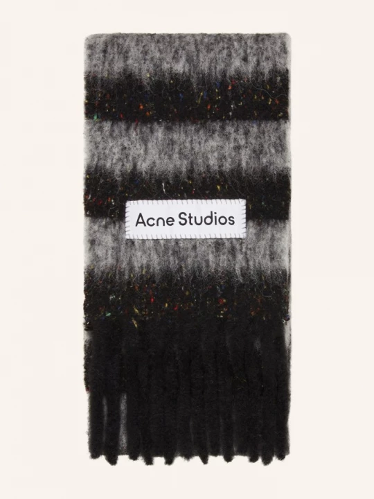 Obrázek produktu Acne Studios Šála S Alpakou černá / šedá