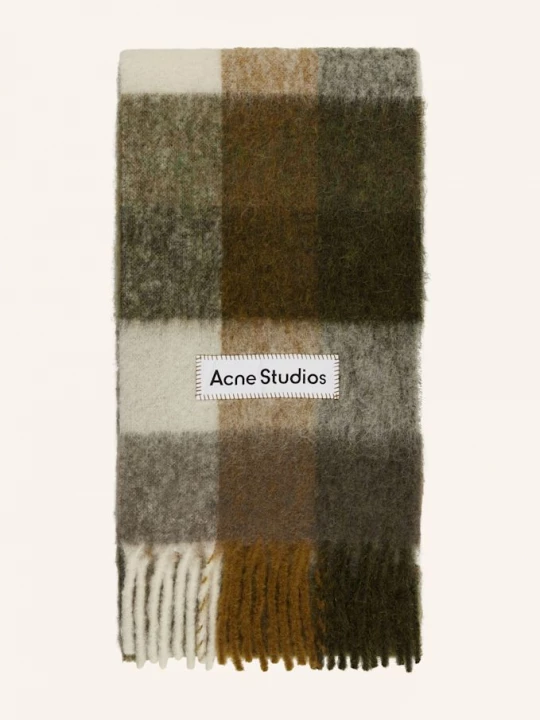 Obrázek produktu Acne Studios Šála S Alpakou černošedá / hnědá / olivová