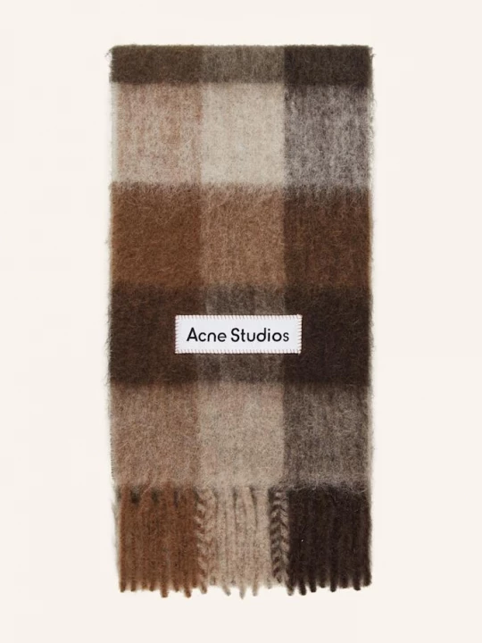 Obrázek produktu Acne Studios Šála S Alpakou šedá / hnědá / zelená