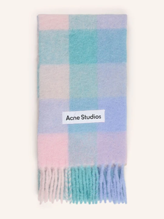 Obrázek produktu Acne Studios Šála S Alpakou tmavě modrá / růžová / tyrkysová