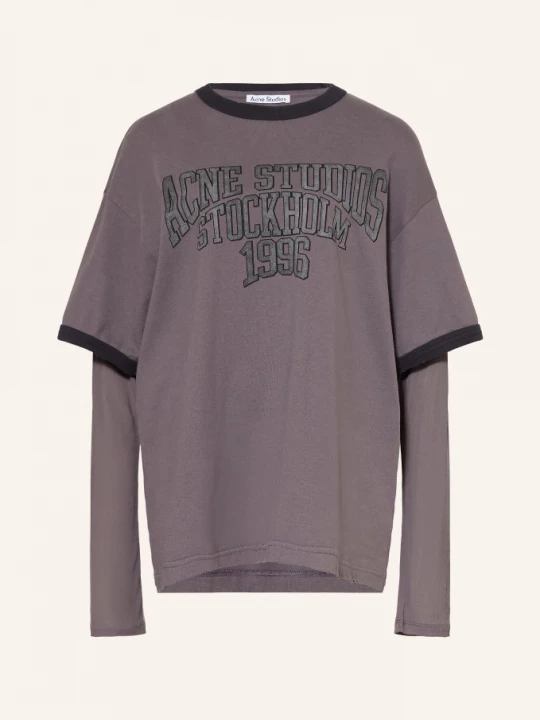 Obrázek produktu Acne Studios Tričko S Dlouhým Rukávem tmavě šedá / černá