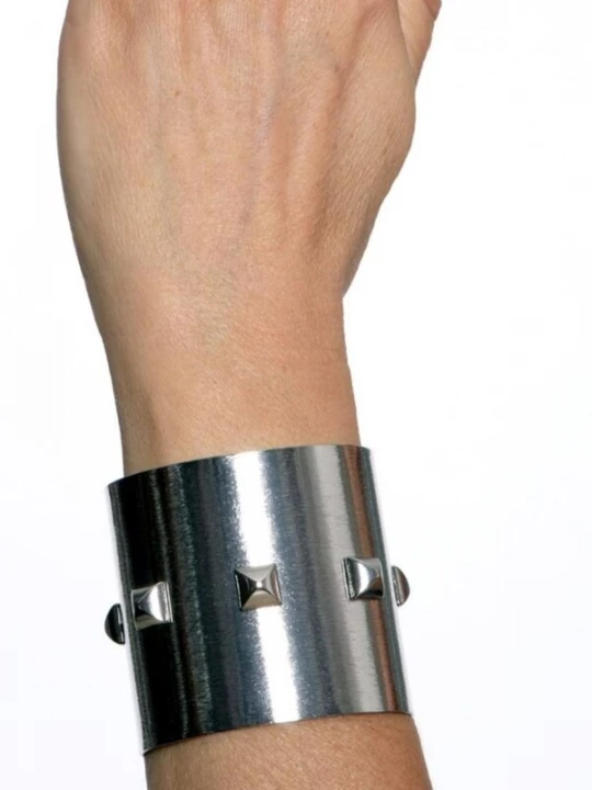 Obrázek produktu Addicted2 Náramek 'Nyx Noir bracciale color argento con le borchie' platinová