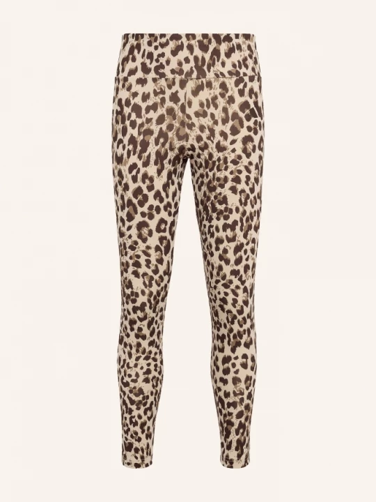 Obrázek produktu Adidas 7/8 Legíny Animal Print Sport béžová / tmavě hnědá / hnědá