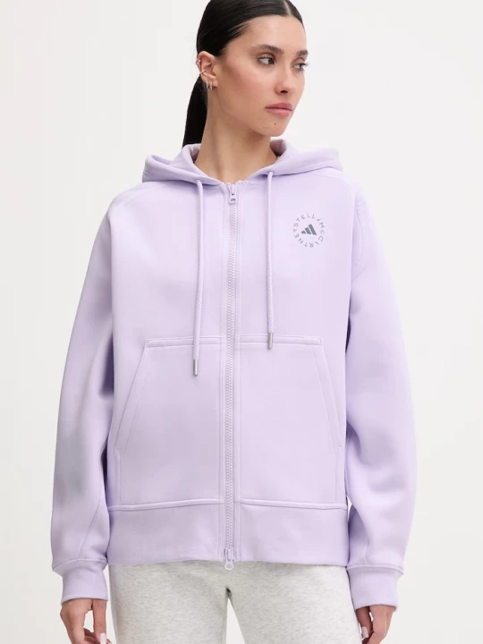 Obrázek produktu adidas by Stella McCartney rozepínací mikina kapucí dámská fialová