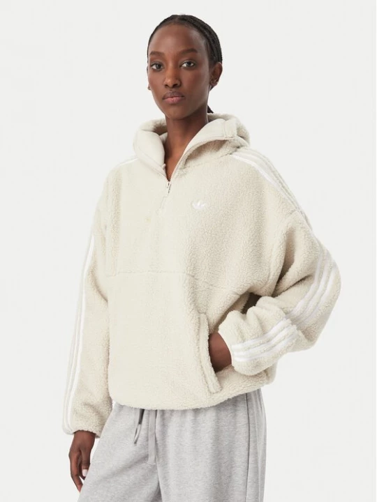 Obrázek produktu adidas Fleecová mikina Adiluna Season 2 X Jennie LD4967 Světle hnědá Loose Fit