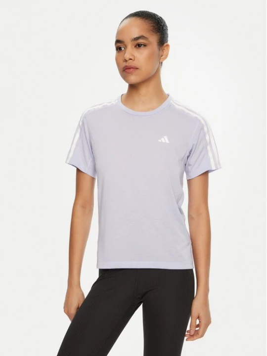 Obrázek produktu adidas Funkční tričko Own the Run 3-Stripes JD2276 Fialová Regular Fit