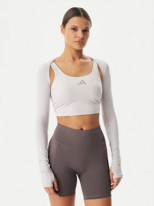 Obrázek produktu adidas Funkční tričko Power Essentials Workout Contour KD2217 Fialová Slim Fit