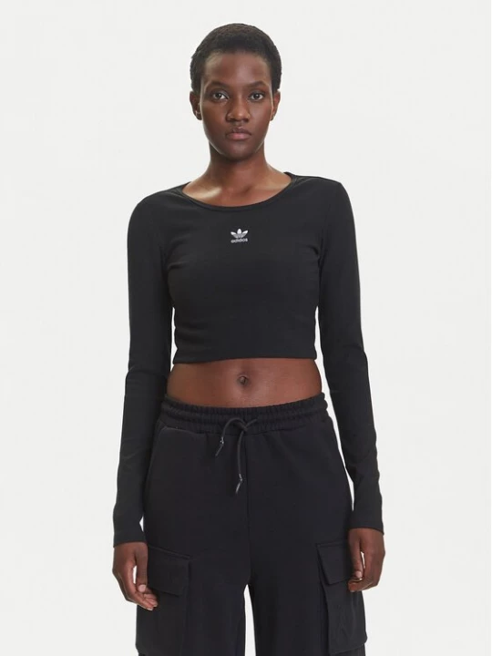 Obrázek produktu adidas Halenka Essentials Ribbed IW5725 Černá Slim Fit