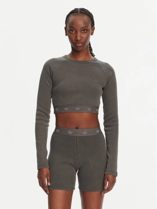 Obrázek produktu adidas Halenka Ribbed JD0014 Černá Slim Fit