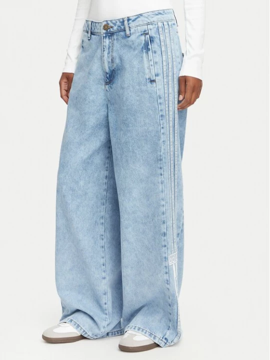 Obrázek produktu adidas Jeansy Adibreak Mid Rise Wide Leg Denim Pant KT2651 Světle modrá Wide Leg