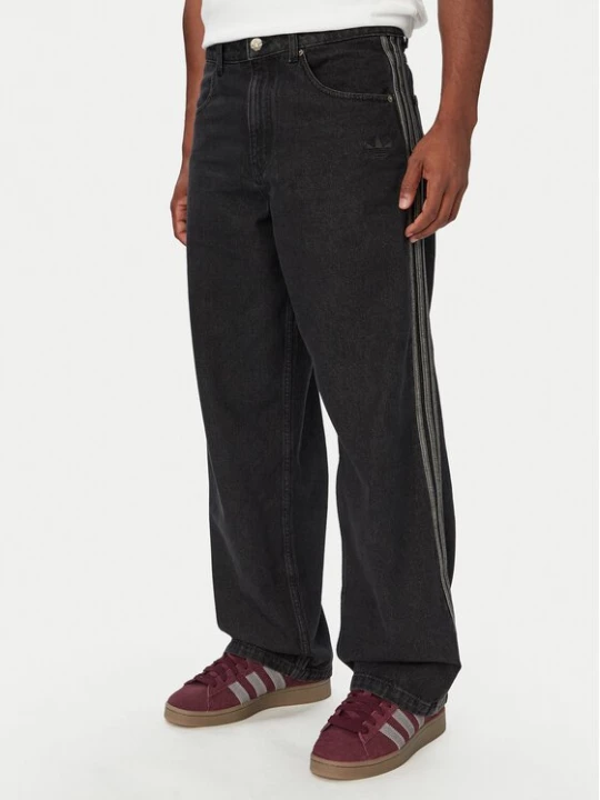 Obrázek produktu adidas Jeansy Sst Denim Jeans Mid-Rise Straight Leg IB6947 Černá Loose Fit