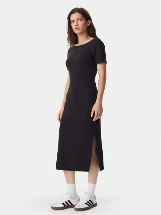Obrázek produktu adidas Každodenní šaty Adidas Kit Small Logo Rib Dress KF2434 Černá Slim Fit