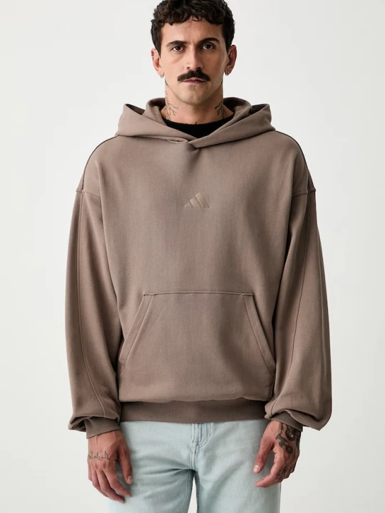 Obrázek produktu adidas mikina kapucí pánská bavlněná hnědá