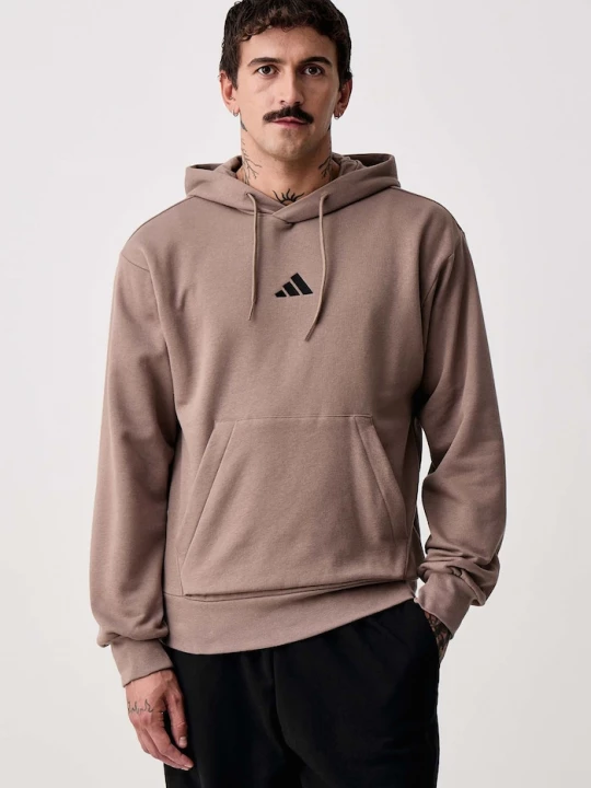 Obrázek produktu adidas mikina kapucí pánská bavlnou Essentials Feelcozy hnědá