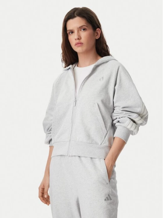 Obrázek produktu adidas Mikina Kit 3-Stripes Full Zip Hoodie KV9879 Šedá Regular Fit