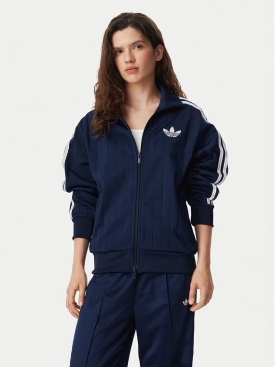 Obrázek produktu adidas Mikina Pinstripe Firebrid Loose Tracktop KS9983 Tmavomodrá Regular Fit