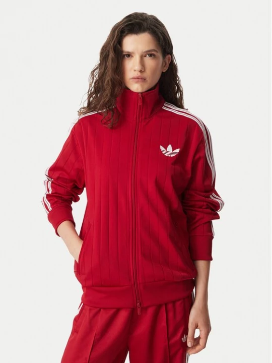 Obrázek produktu adidas Mikina Pinstripe Firebrid Loose Tracktop KS9984 Červená Regular Fit