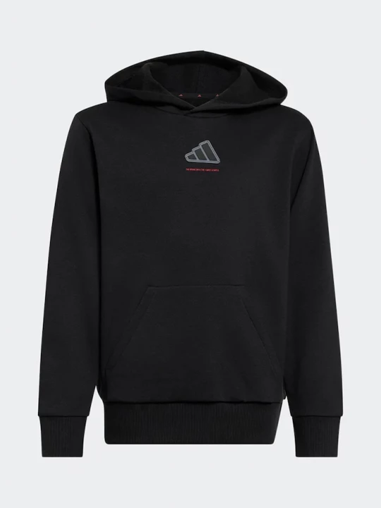 Obrázek produktu adidas mikina s kapucí dětská s bavlnou černá