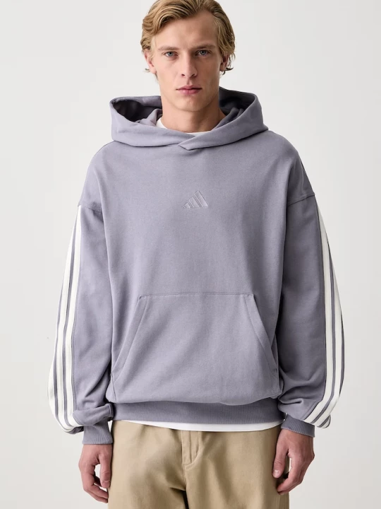 Obrázek produktu adidas mikina s kapucí pánská bavlněná fialová