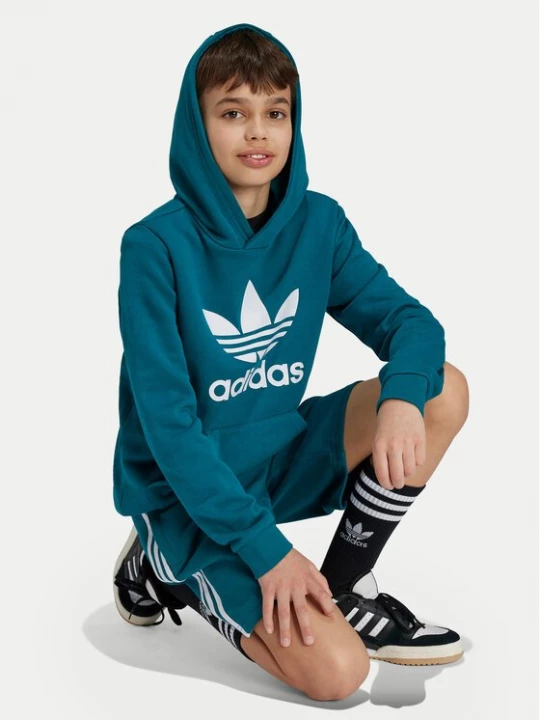 Obrázek produktu adidas Mikina Trefoil IY7440 Tyrkysová Regular Fit