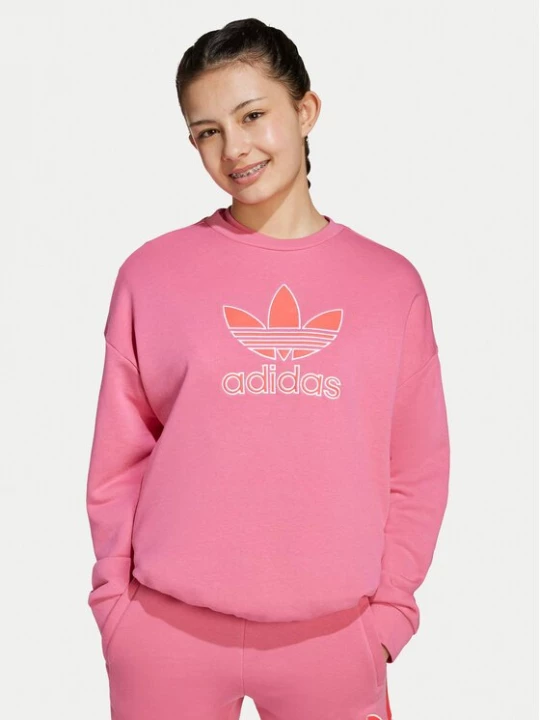 Obrázek produktu adidas Mikina Trefoil JV8571 Růžová Loose Fit