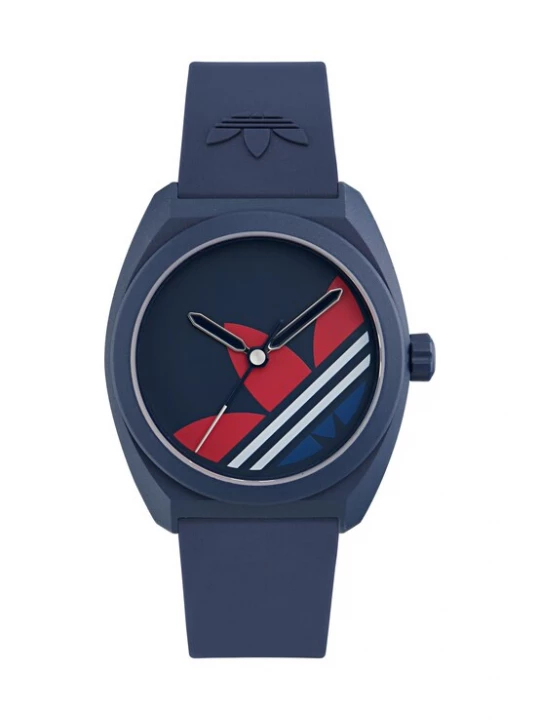 Obrázek produktu ADIDAS ORIGINALS Analogové hodinky 'PROJECT THREE' námořnická modř / světle červená / bílá