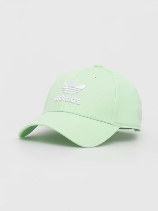 Obrázek produktu adidas Originals Bavlněná baseballová čepice adidas Originals zelená