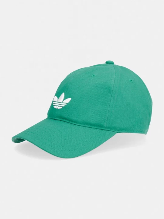 Obrázek produktu adidas Originals Bavlněná baseballová čepice adidas Originals zelená