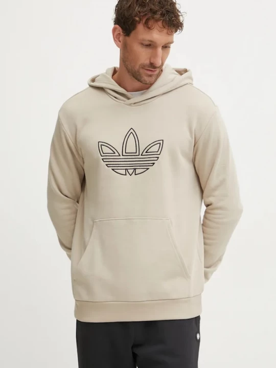 Obrázek produktu adidas Originals Bavlněná mikina adidas Originals Outline Hoodie béžová