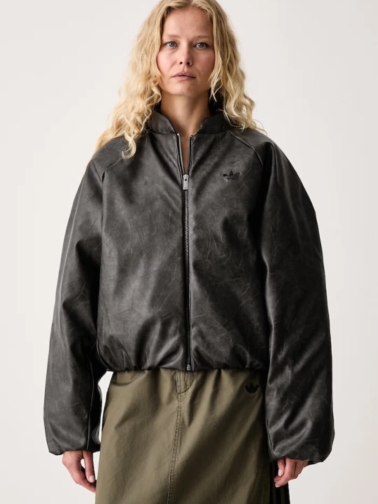Obrázek produktu adidas Originals bomber dámský z imitace kůže černá