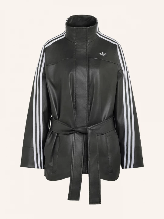 Obrázek produktu Adidas Originals Bunda V Koženém Vzhledu černá / bílá