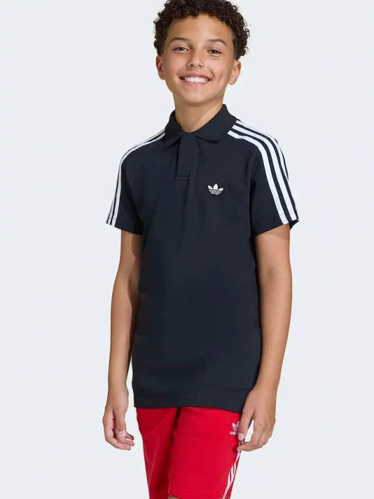 Obrázek produktu adidas Originals Dětská bavlněná polokošile adidas Originals černá