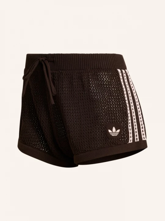 Obrázek produktu Adidas Originals Háčkované Šortky Knitted Crochet tmavě hnědá