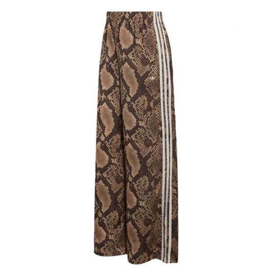 Obrázek produktu ADIDAS ORIGINALS Kalhoty 'SATIN SNAKE PRINT WIDE LEG TRACK' světle béžová / tmavě béžová / světle hnědá