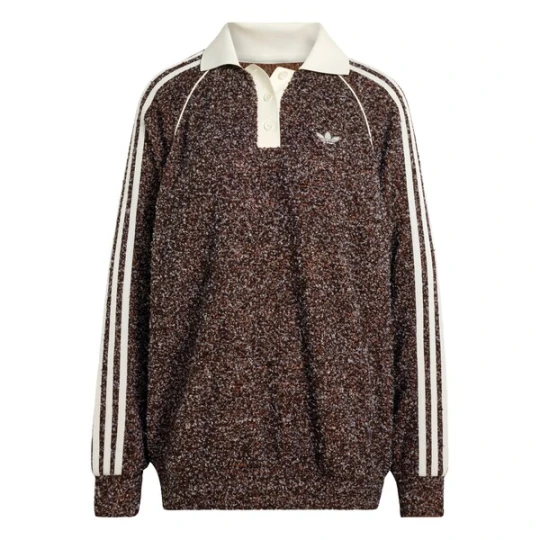 Obrázek produktu ADIDAS ORIGINALS Maxi svetr tmavě hnědá / bílá