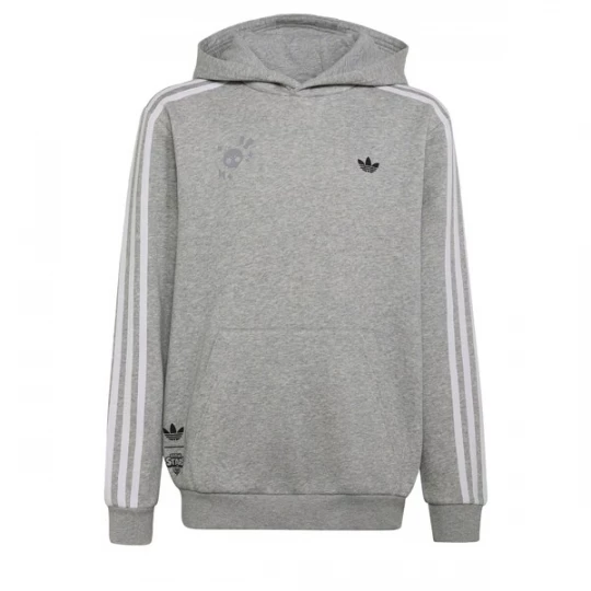 Obrázek produktu ADIDAS ORIGINALS Mikina 'GRAPHIC LOOSE' šedý melír / světle zelená / černá / bílá