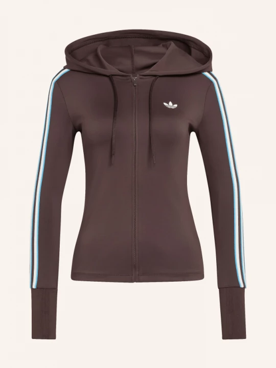 Obrázek produktu Adidas Originals Mikina Hooded Trefoil Zipper tmavě hnědá