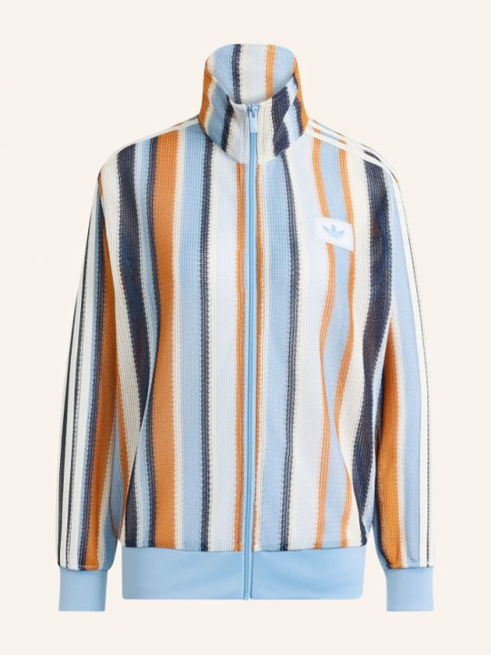 Obrázek produktu Adidas Originals Pletená Bunda Summer Glow Knitted Firebird modrá / tmavě oranžová / bílá