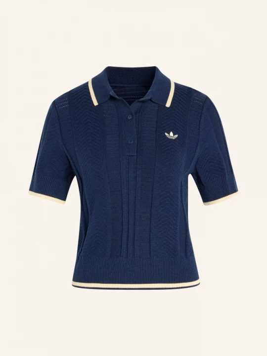 Obrázek produktu Adidas Originals Pletená Polokošile Cable Knit Cali tmavě modrá / bílá