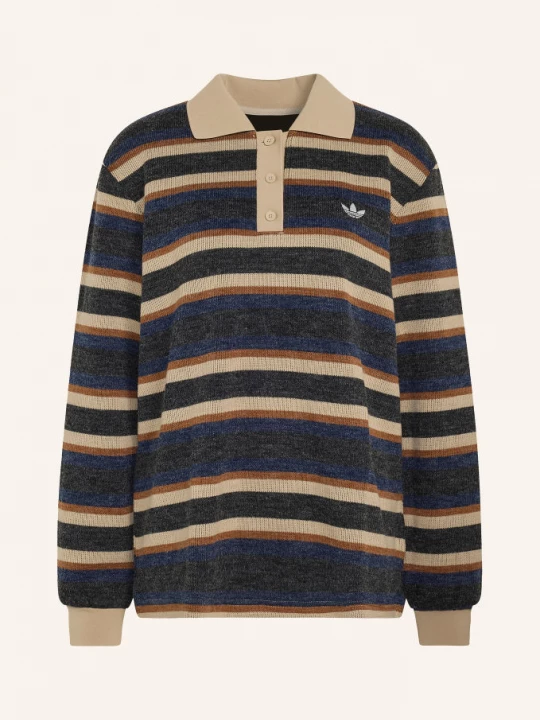 Obrázek produktu Adidas Originals Pletená Polokošile Striped černá / béžová / tmavě modrá
