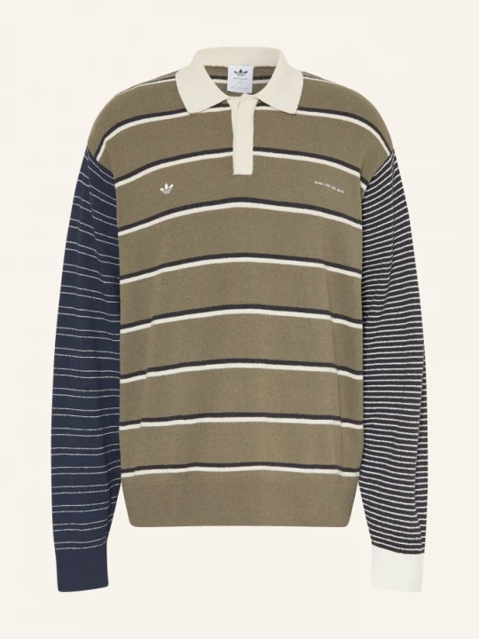Obrázek produktu Adidas Originals Pletené Polo Tričko sftm007 olivová / krémová / černá
