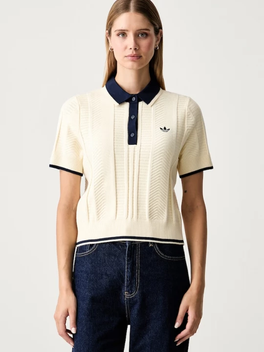 Obrázek produktu adidas Originals polo dámské s viskózou Cable Knit Cali žlutá