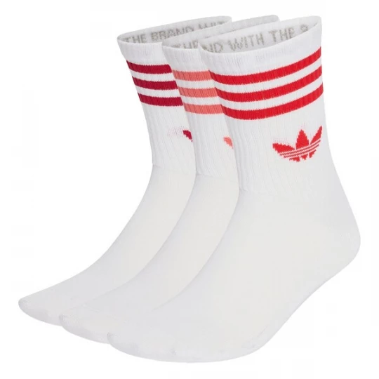 Obrázek produktu ADIDAS ORIGINALS Ponožky '3-Stripes Crew 3 Pairs' červená / světle červená / bílá