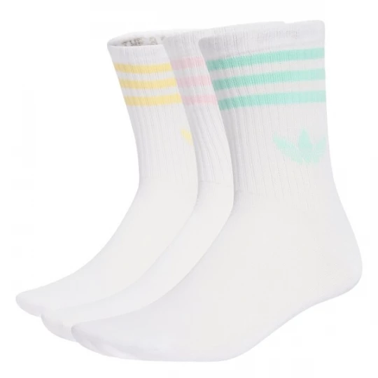 Obrázek produktu ADIDAS ORIGINALS Ponožky '3-Stripes Crew 3 Pairs' kari / mátová / růžová / bílá