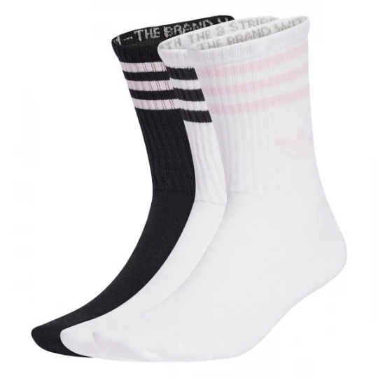 Obrázek produktu ADIDAS ORIGINALS Ponožky '3-Stripes Crew 3 Pairs' růžová / černá / bílá